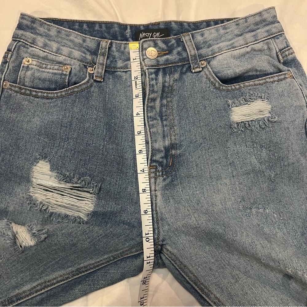 Nasty Gal Destructed Denim Boyfriend Jeans size 6 - Picture 6 of 11